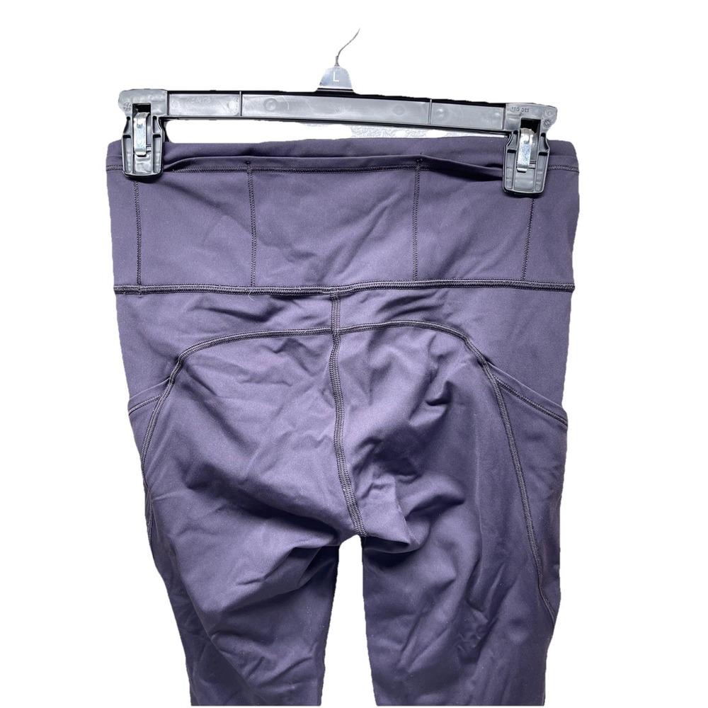 lululemon Black Women's Size 6 Leggings W/pockets & 3 Pockets On Back. - Picture 4 of 6